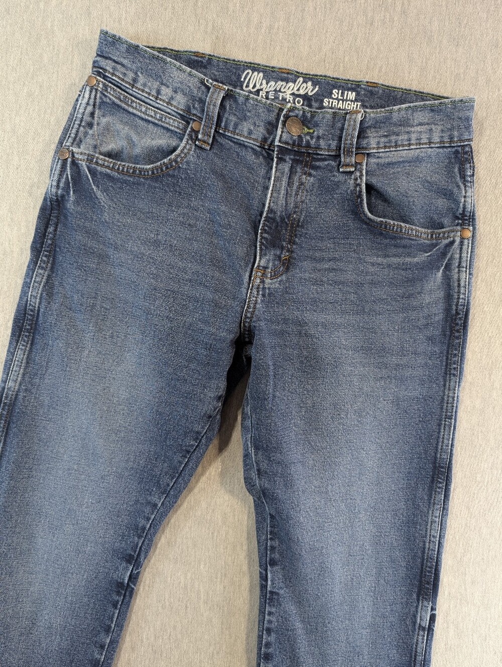 Wrangler Retro Slim Straight Jeans Men's 31 X 30 Blue Western